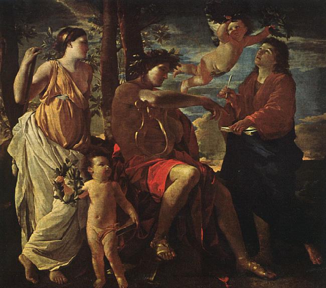 Nicolas Poussin The Inspiration of the Poet oil painting image